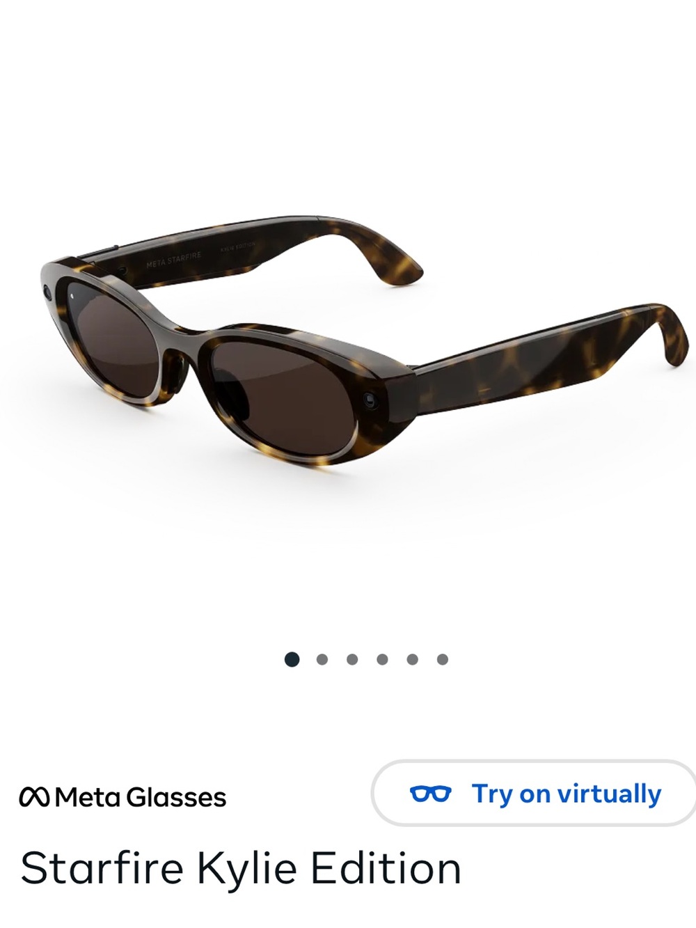 META Starfire Kylie Sunglasses Dark Tortoise Chocolate Lens META KYLIE GLASSES